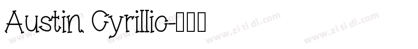 Austin Cyrillic字体转换